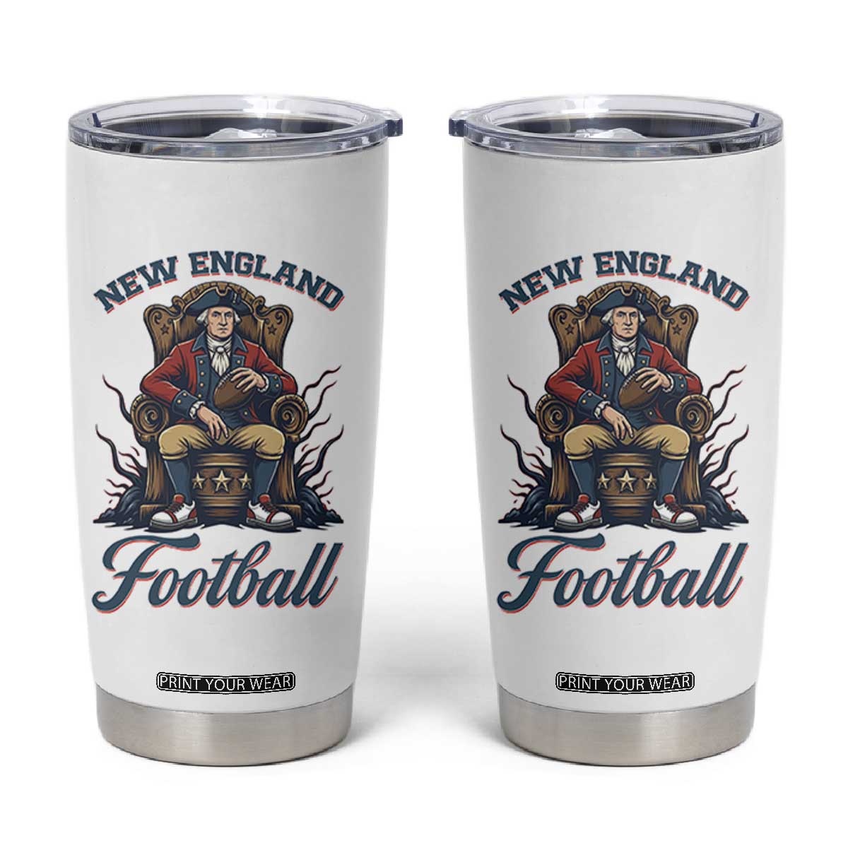 Funny George Washington NE Football Lover Gift Tumbler Cup TS12 White Print Your Wear