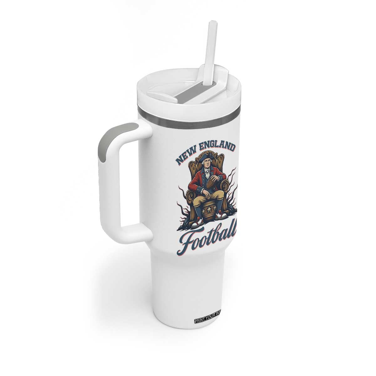 Funny George Washington NE Football Lover Gift Tumbler With Handle TS12 Print Your Wear