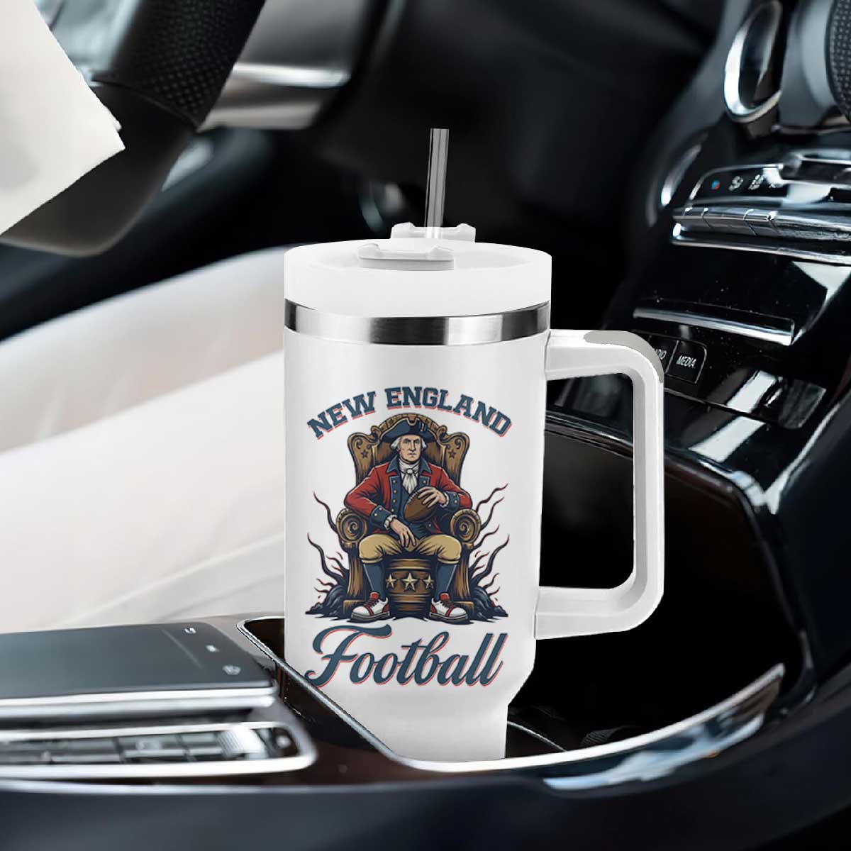 Funny George Washington NE Football Lover Gift Tumbler With Handle TS12 Print Your Wear