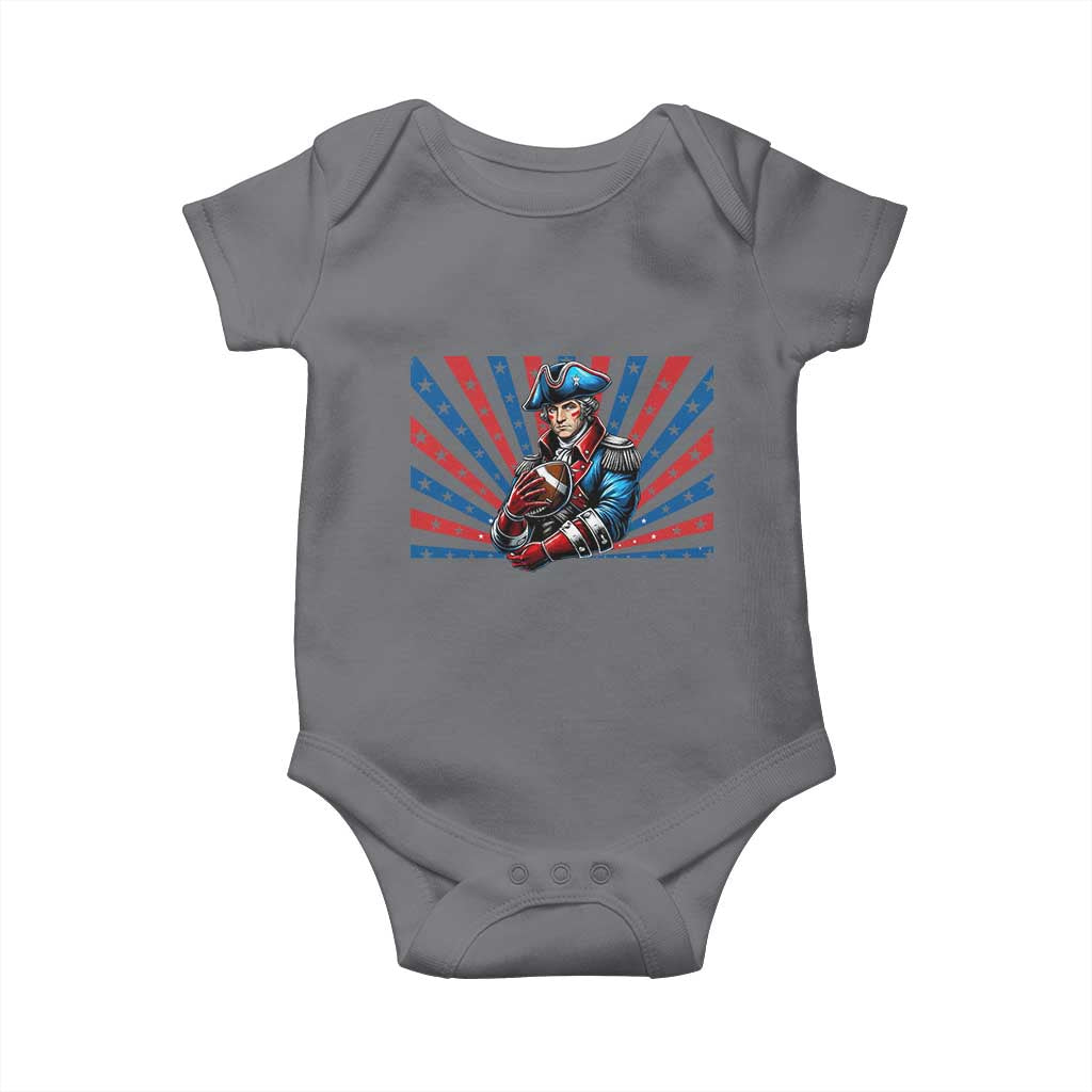 Vintage George Washington Football Baby Onesie NE Pride Gift TS12 Charcoal Print Your Wear