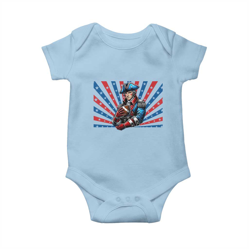 Vintage George Washington Football Baby Onesie NE Pride Gift TS12 Light Blue Print Your Wear