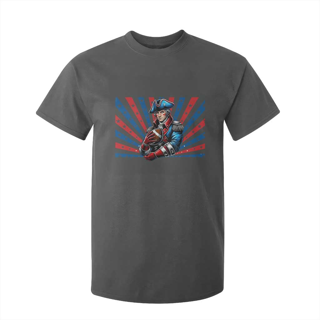 Vintage George Washington Football T Shirt For Kid NE Pride Gift TS12 Dark Heather Print Your Wear