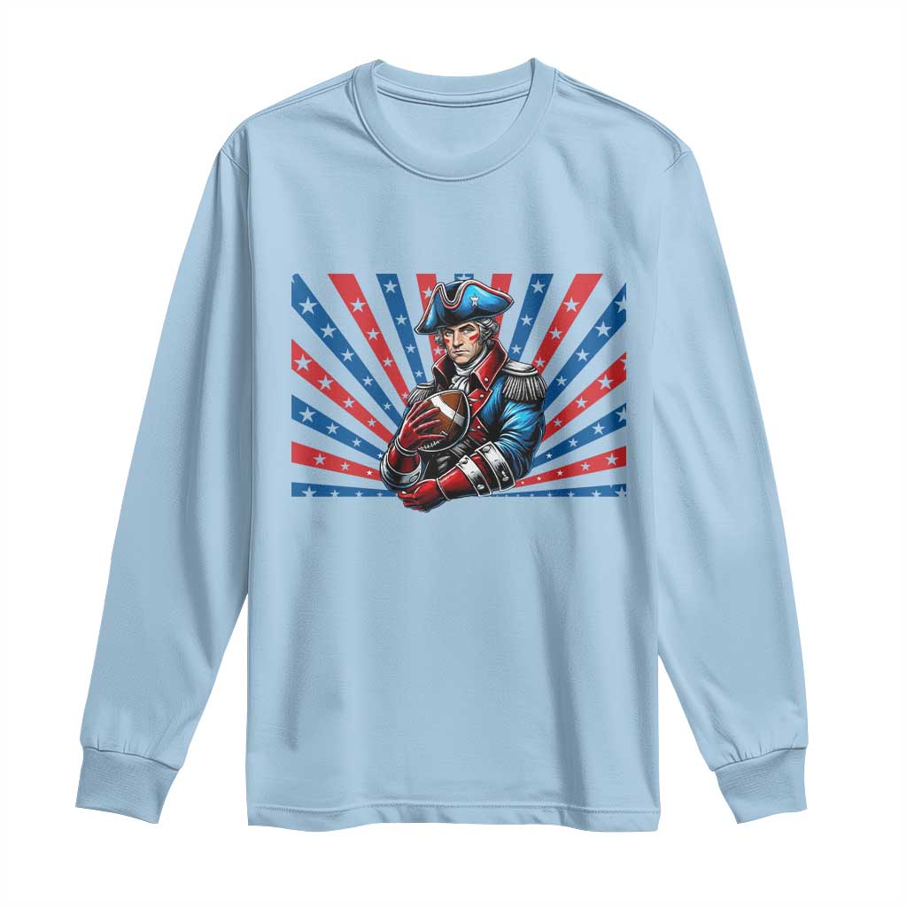 Vintage George Washington Football Long Sleeve Shirt NE Pride Gift TS12 Light Blue Print Your Wear