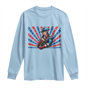 Vintage George Washington Football Long Sleeve Shirt NE Pride Gift TS12 Light Blue Print Your Wear