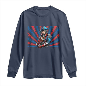 Vintage George Washington Football Long Sleeve Shirt NE Pride Gift TS12 Navy Print Your Wear