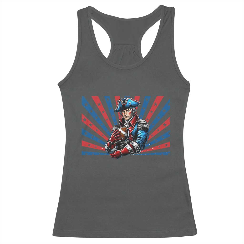 Vintage George Washington Football Racerback Tank Top NE Pride Gift TS12 Dark Heather Print Your Wear