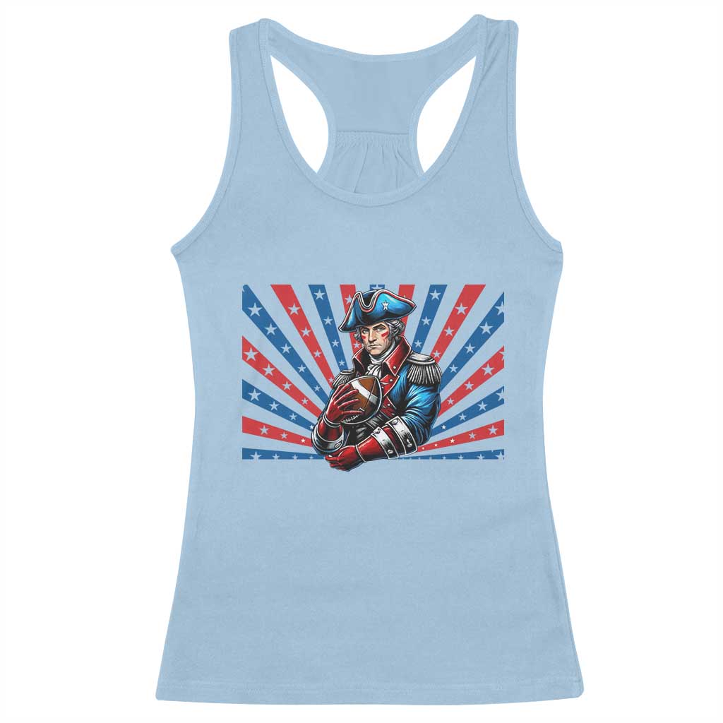 Vintage George Washington Football Racerback Tank Top NE Pride Gift TS12 Light Blue Print Your Wear
