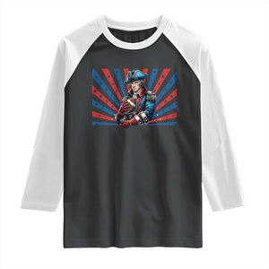 Vintage George Washington Football Raglan Shirt NE Pride Gift TS12 Black White Print Your Wear