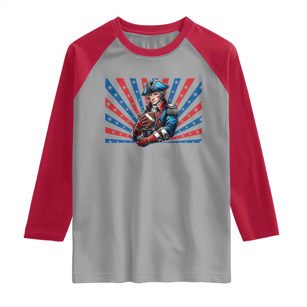 Vintage George Washington Football Raglan Shirt NE Pride Gift TS12 Sport Gray Red Print Your Wear
