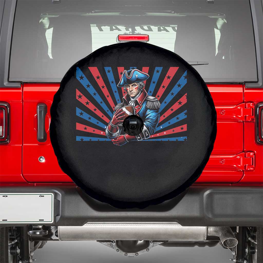 Vintage George Washington Football Spare Tire Cover NE Pride Gift TS12 Black Print Your Wear