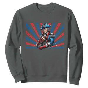 Vintage George Washington Football Sweatshirt NE Pride Gift TS12 Dark Heather Print Your Wear