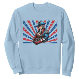 Vintage George Washington Football Sweatshirt NE Pride Gift TS12 Light Blue Print Your Wear