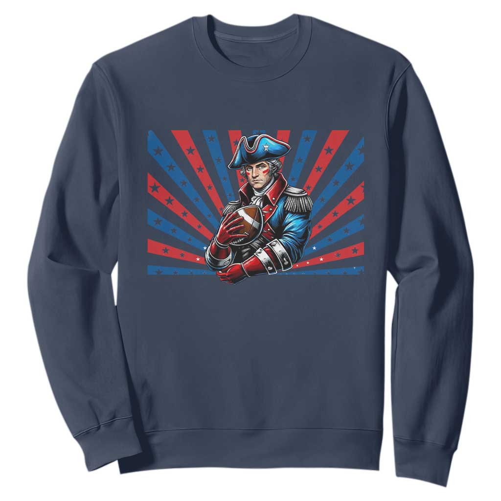 Vintage George Washington Football Sweatshirt NE Pride Gift TS12 Navy Print Your Wear