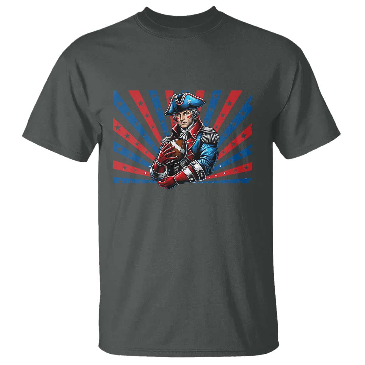 Vintage George Washington Football T Shirt NE Pride Gift TS12 Dark Heather Print Your Wear