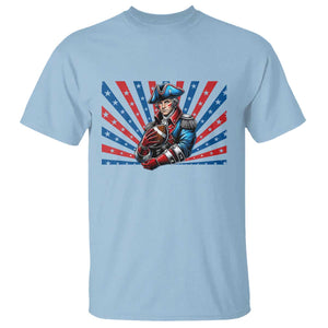 Vintage George Washington Football T Shirt NE Pride Gift TS12 Light Blue Print Your Wear