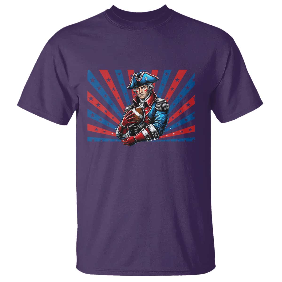 Vintage George Washington Football T Shirt NE Pride Gift TS12 Purple Print Your Wear