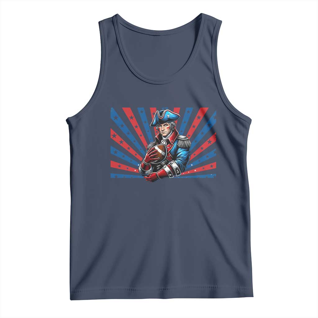 Vintage George Washington Football Tank Top NE Pride Gift TS12 Navy Print Your Wear