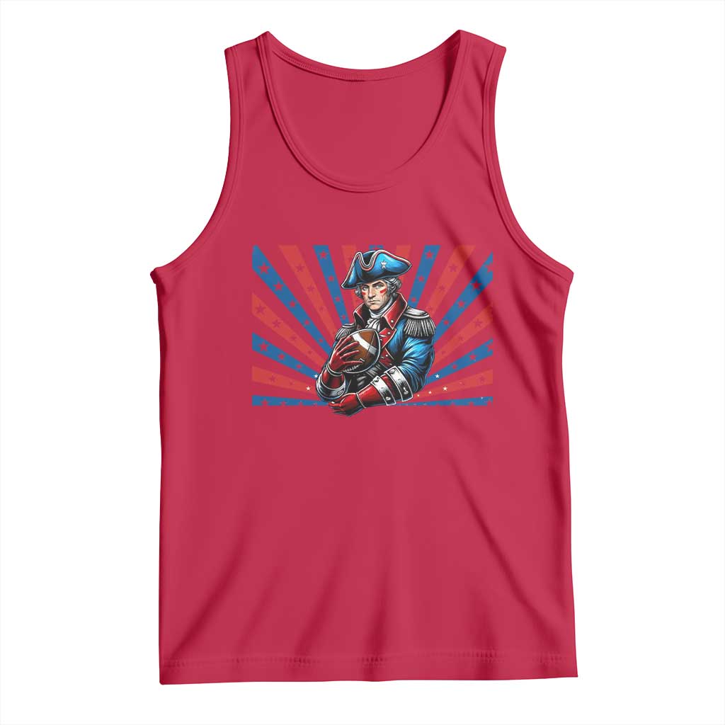Vintage George Washington Football Tank Top NE Pride Gift TS12 Red Print Your Wear