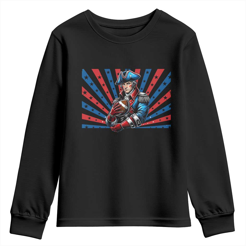 Vintage George Washington Football Youth Sweatshirt NE Pride Gift TS12 Black Print Your Wear