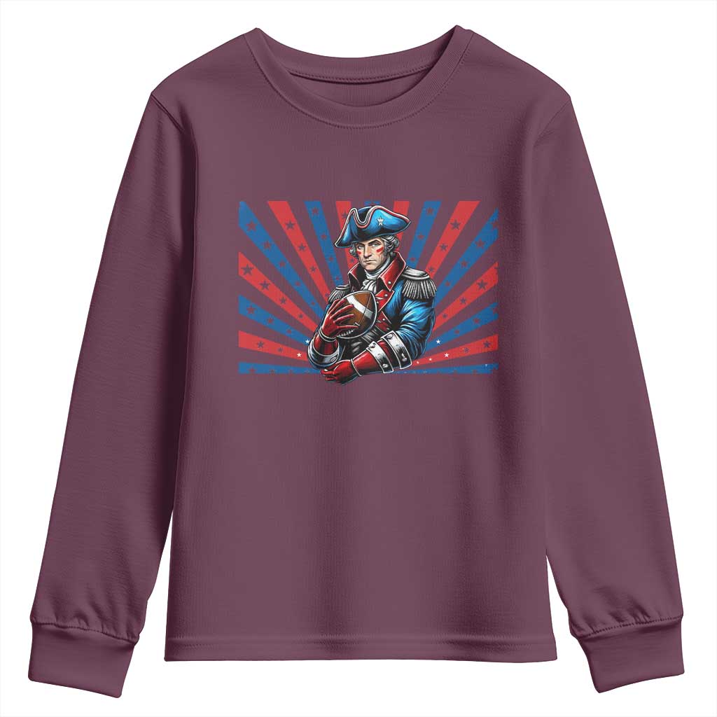 Vintage George Washington Football Youth Sweatshirt NE Pride Gift TS12 Maroon Print Your Wear