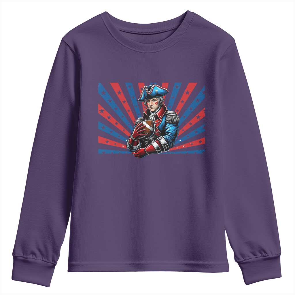 Vintage George Washington Football Youth Sweatshirt NE Pride Gift TS12 Purple Print Your Wear