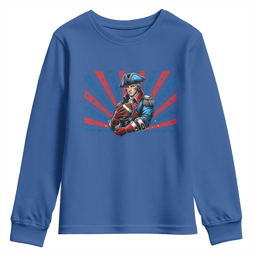 Vintage George Washington Football Youth Sweatshirt NE Pride Gift TS12 Royal Blue Print Your Wear