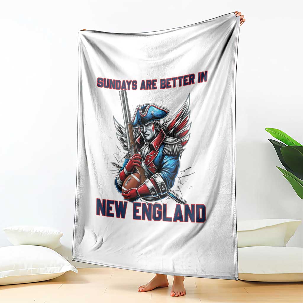 Funny George Washington Football Lover Gift Throw Blanket Sundays Are Better In New England TS12 Print Your Wear