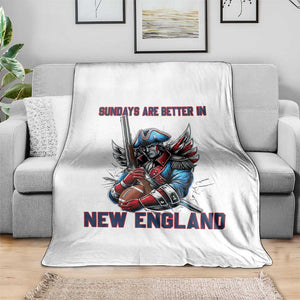 Funny George Washington Football Lover Gift Throw Blanket Sundays Are Better In New England TS12 Print Your Wear