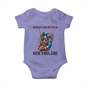 Funny George Washington Football Lover Gift Baby Onesie Sundays Are Better In New England TS12 Violet Print Your Wear