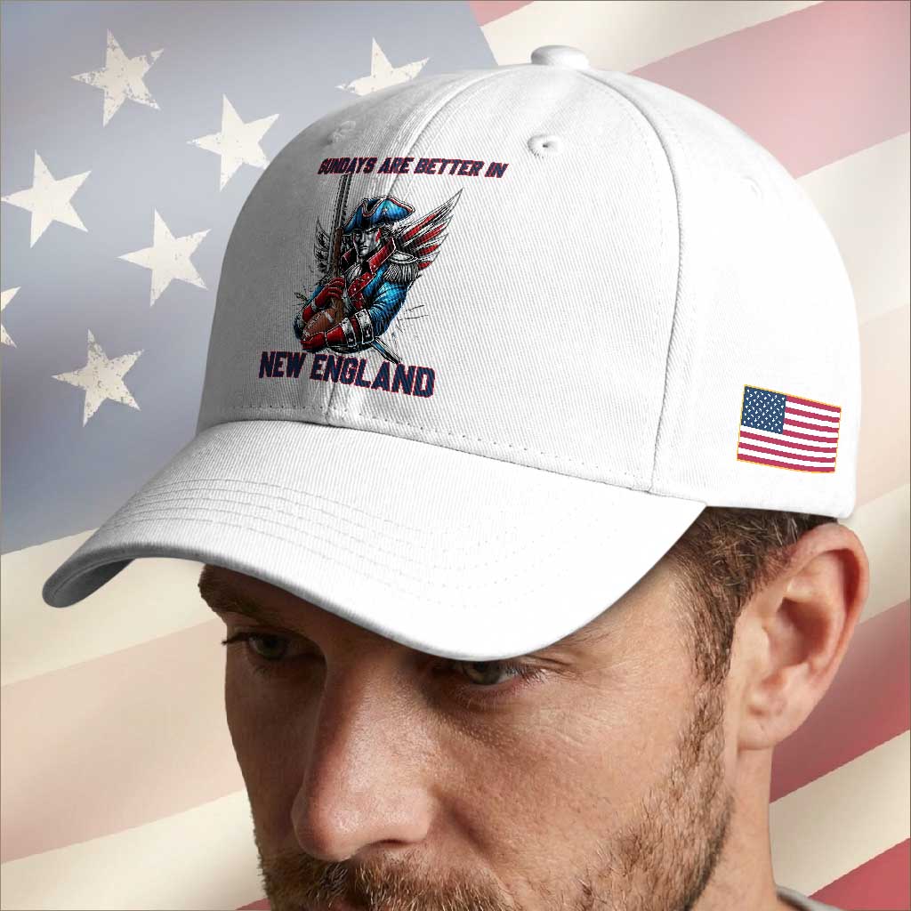 Funny George Washington Football Lover Gift Baseball Cap Sundays Are Better In New England TS12 Print Your Wear