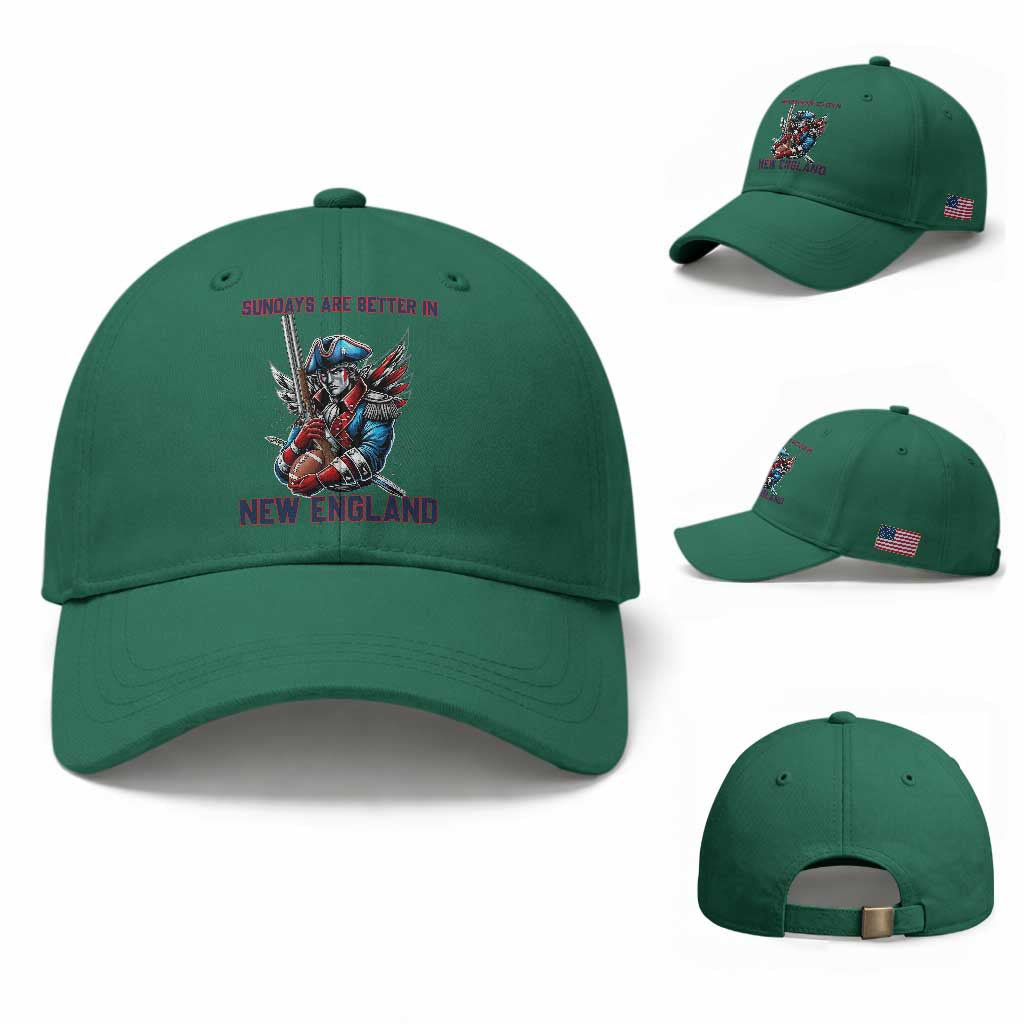 Funny George Washington Football Lover Gift Baseball Cap Sundays Are Better In New England TS12 Baseball Cap Universal Fit Irish Green Print Your Wear