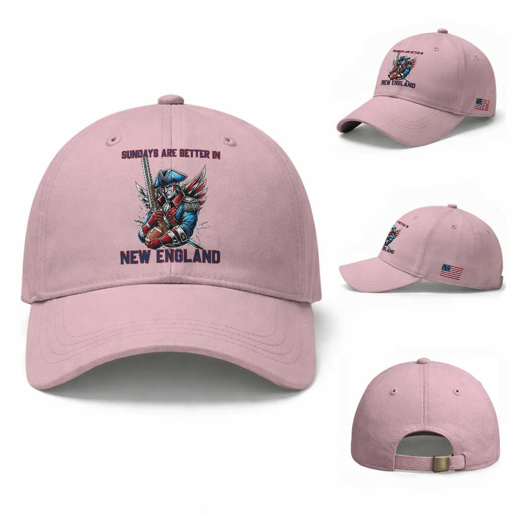 Funny George Washington Football Lover Gift Baseball Cap Sundays Are Better In New England TS12 Baseball Cap Universal Fit Light Pink Print Your Wear