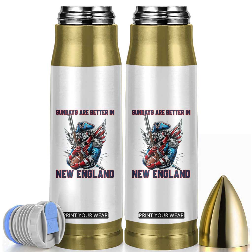 Funny George Washington Football Lover Gift Bullet Tumbler Sundays Are Better In New England TS12 White Print Your Wear