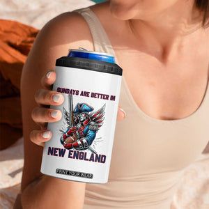 Funny George Washington Football Lover Gift 4 in 1 Can Cooler Tumbler Sundays Are Better In New England TS12 Print Your Wear
