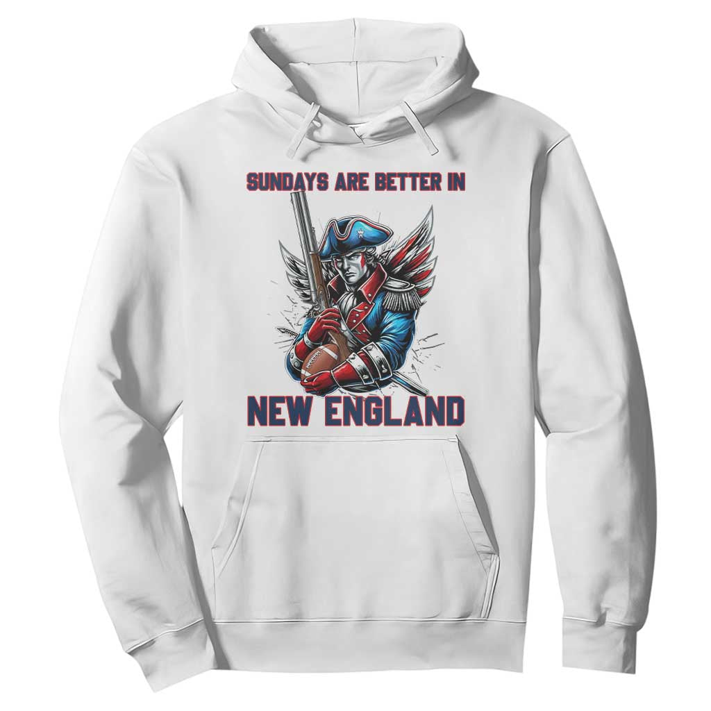 Funny George Washington Football Lover Gift Hoodie Sundays Are Better In New England TS12 White Print Your Wear