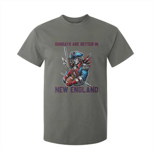 Funny George Washington Football Lover Gift T Shirt For Kid Sundays Are Better In New England TS12 Military Green Print Your Wear