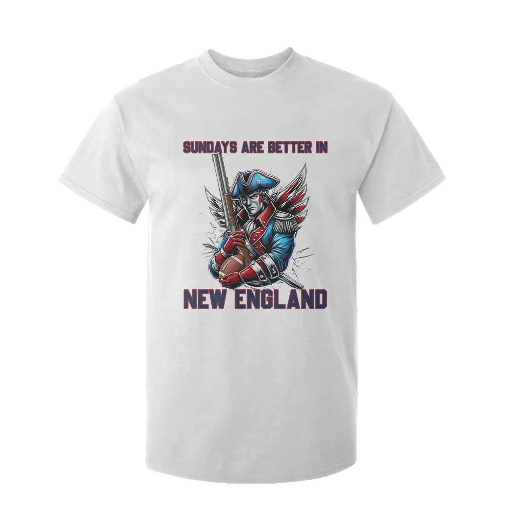 Funny George Washington Football Lover Gift T Shirt For Kid Sundays Are Better In New England TS12 White Print Your Wear