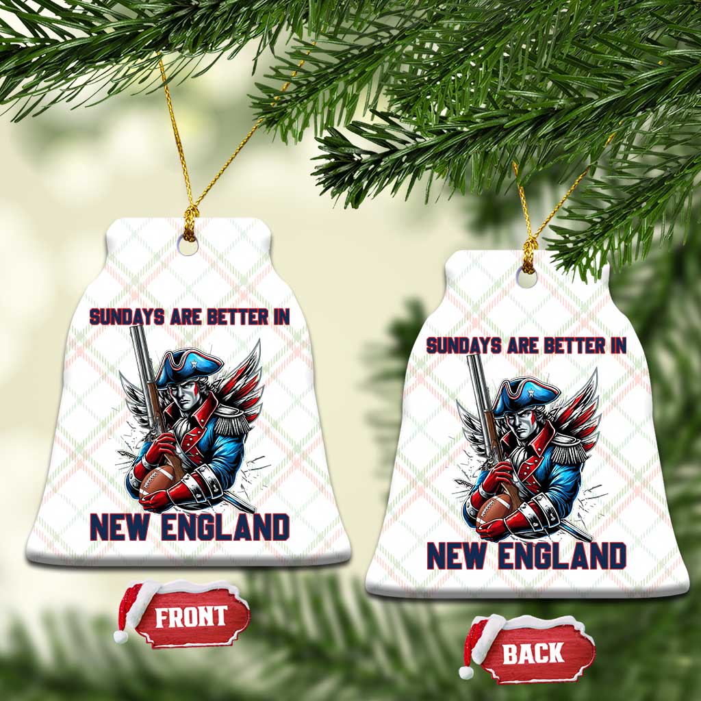 Funny George Washington Football Lover Gift Ceramic Ornament Sundays Are Better In New England TS12 Print Your Wear