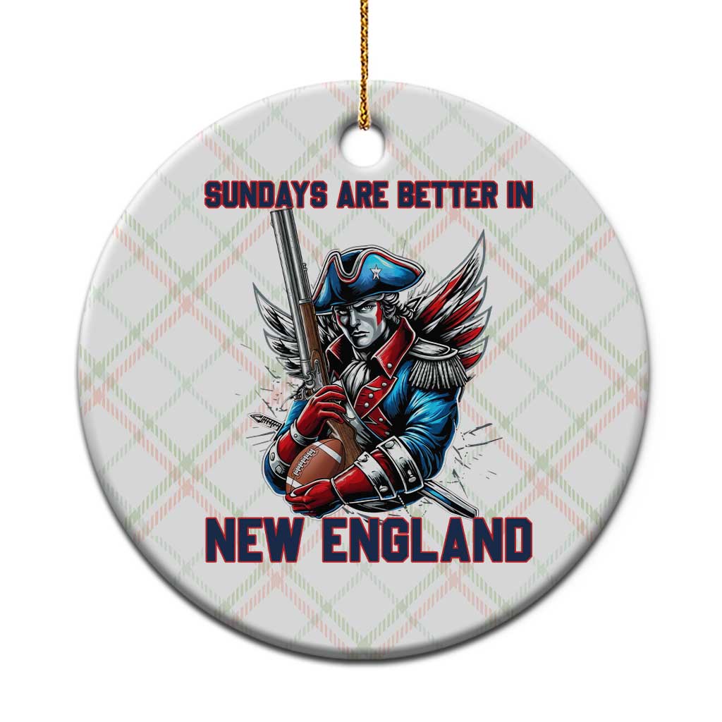 Funny George Washington Football Lover Gift Ceramic Ornament Sundays Are Better In New England TS12 1pc Christmas Plaid Print Your Wear