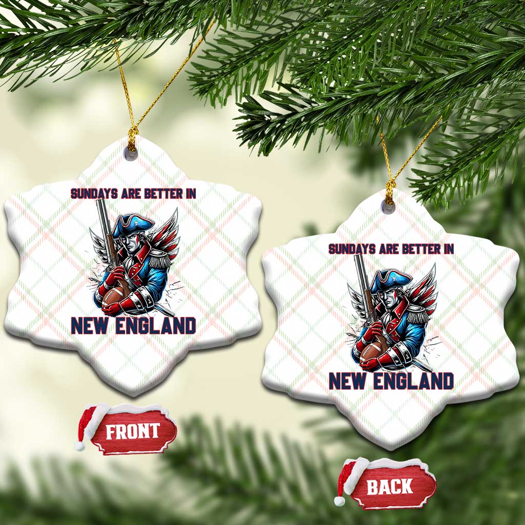 Funny George Washington Football Lover Gift Ceramic Ornament Sundays Are Better In New England TS12 Print Your Wear