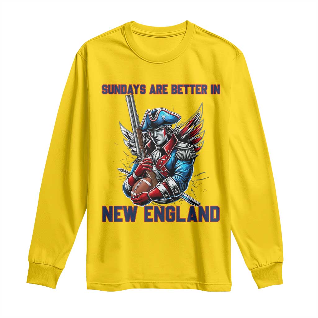 Funny George Washington Football Lover Gift Long Sleeve Shirt Sundays Are Better In New England TS12 Daisy Print Your Wear