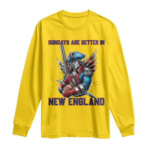 Funny George Washington Football Lover Gift Long Sleeve Shirt Sundays Are Better In New England TS12 Daisy Print Your Wear