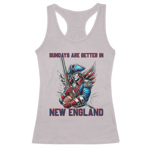 Funny George Washington Football Lover Gift Racerback Tank Top Sundays Are Better In New England TS12 Ice Gray Print Your Wear