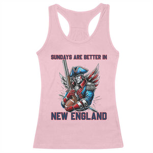 Funny George Washington Football Lover Gift Racerback Tank Top Sundays Are Better In New England TS12 Light Pink Print Your Wear