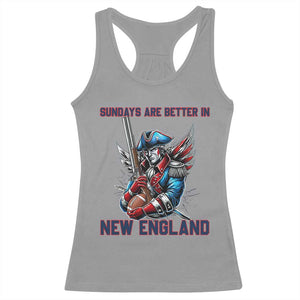 Funny George Washington Football Lover Gift Racerback Tank Top Sundays Are Better In New England TS12 Sport Gray Print Your Wear