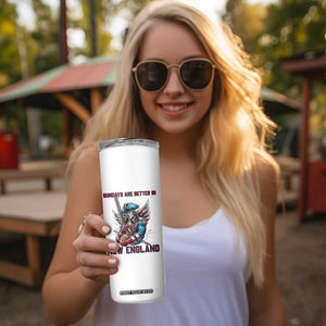 Funny George Washington Football Lover Gift Skinny Tumbler Sundays Are Better In New England TS12 Print Your Wear