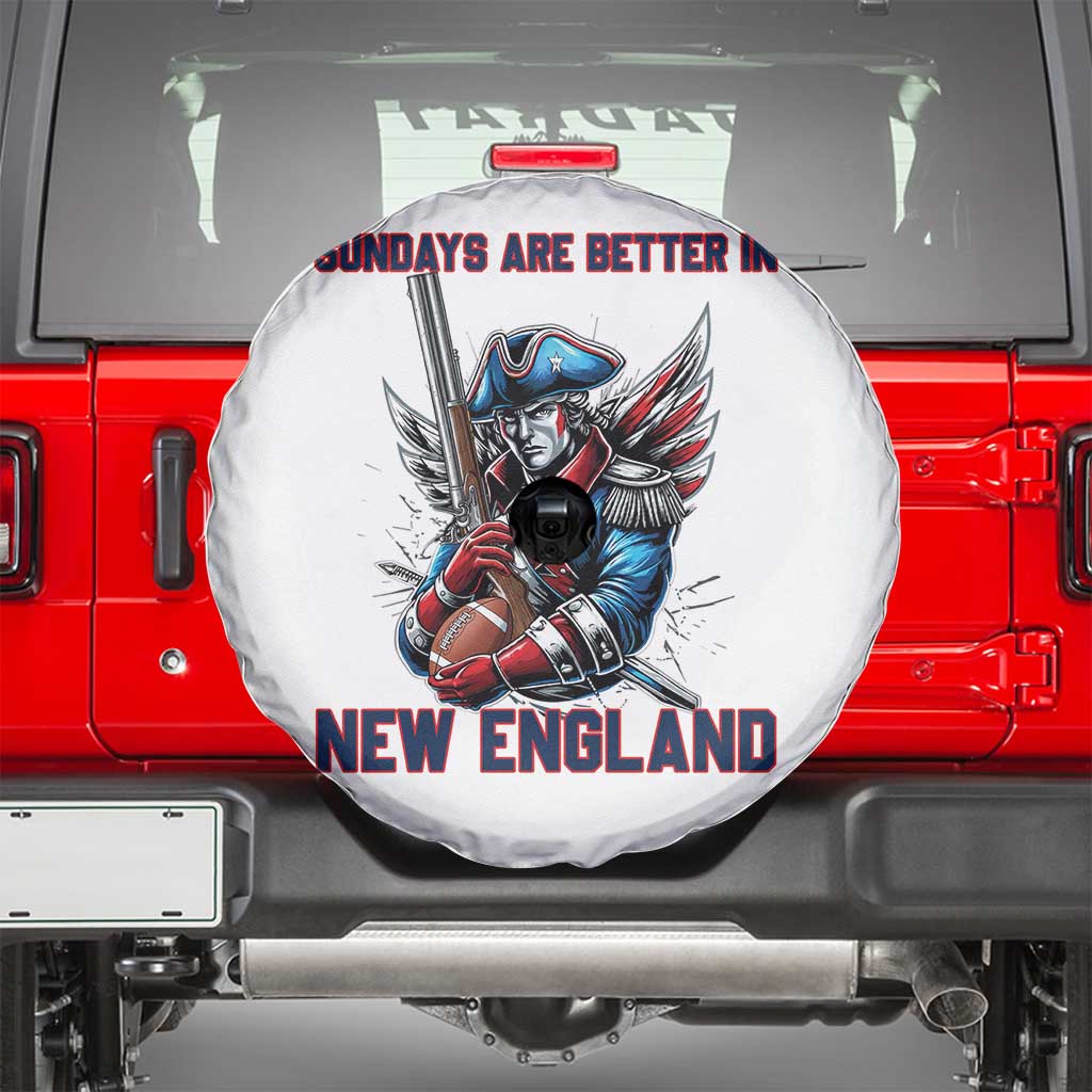 Funny George Washington Football Lover Gift Spare Tire Cover Sundays Are Better In New England TS12 White Print Your Wear