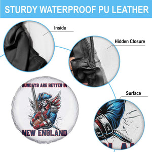 Funny George Washington Football Lover Gift Spare Tire Cover Sundays Are Better In New England TS12 Print Your Wear