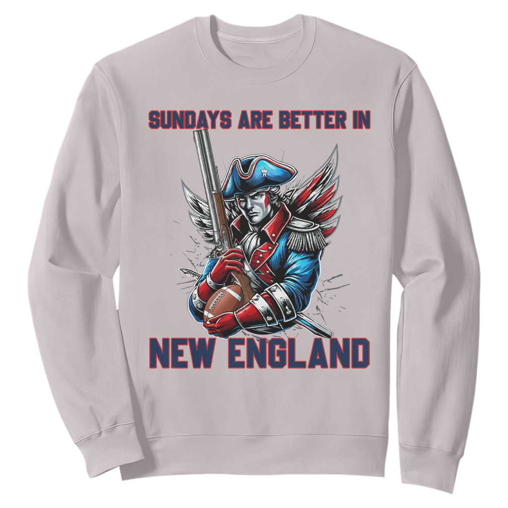 Funny George Washington Football Lover Gift Sweatshirt Sundays Are Better In New England TS12 Ice Gray Print Your Wear