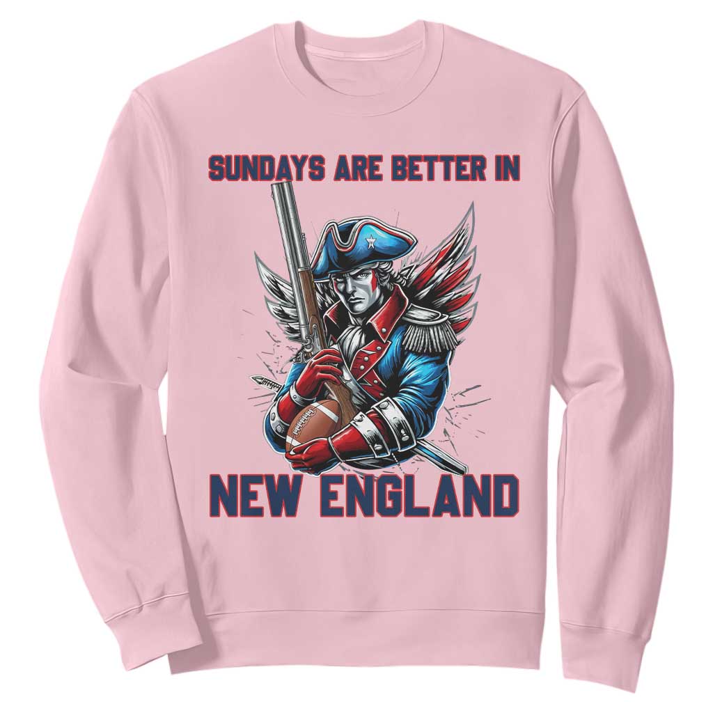 Funny George Washington Football Lover Gift Sweatshirt Sundays Are Better In New England TS12 Light Pink Print Your Wear